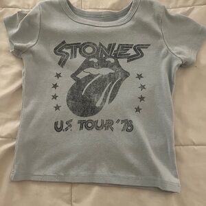 Tilly’s, medium girls light blue Rolling Stones baby tee